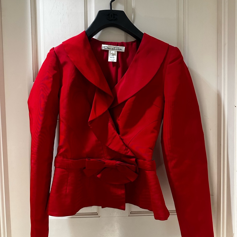 OSCAR DE LA RENTA EVENING SILK JACKET